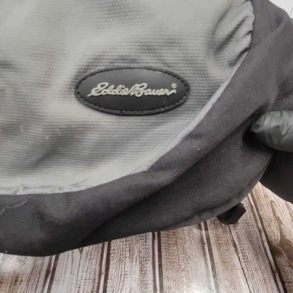 Eddie Bauer Sling Backpack Gray Black Crossbody Travel Hiking Day Pack Bag